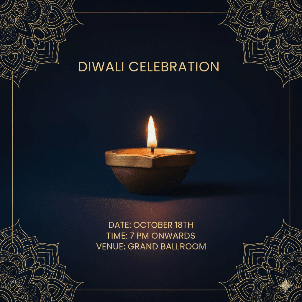 Create Stunning Diwali Invitation Cards with Free Gemini AI Prompts