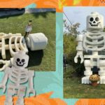 Ohio Man Builds 13-Foot LEGO Skeleton for Halloween in Viral Display
