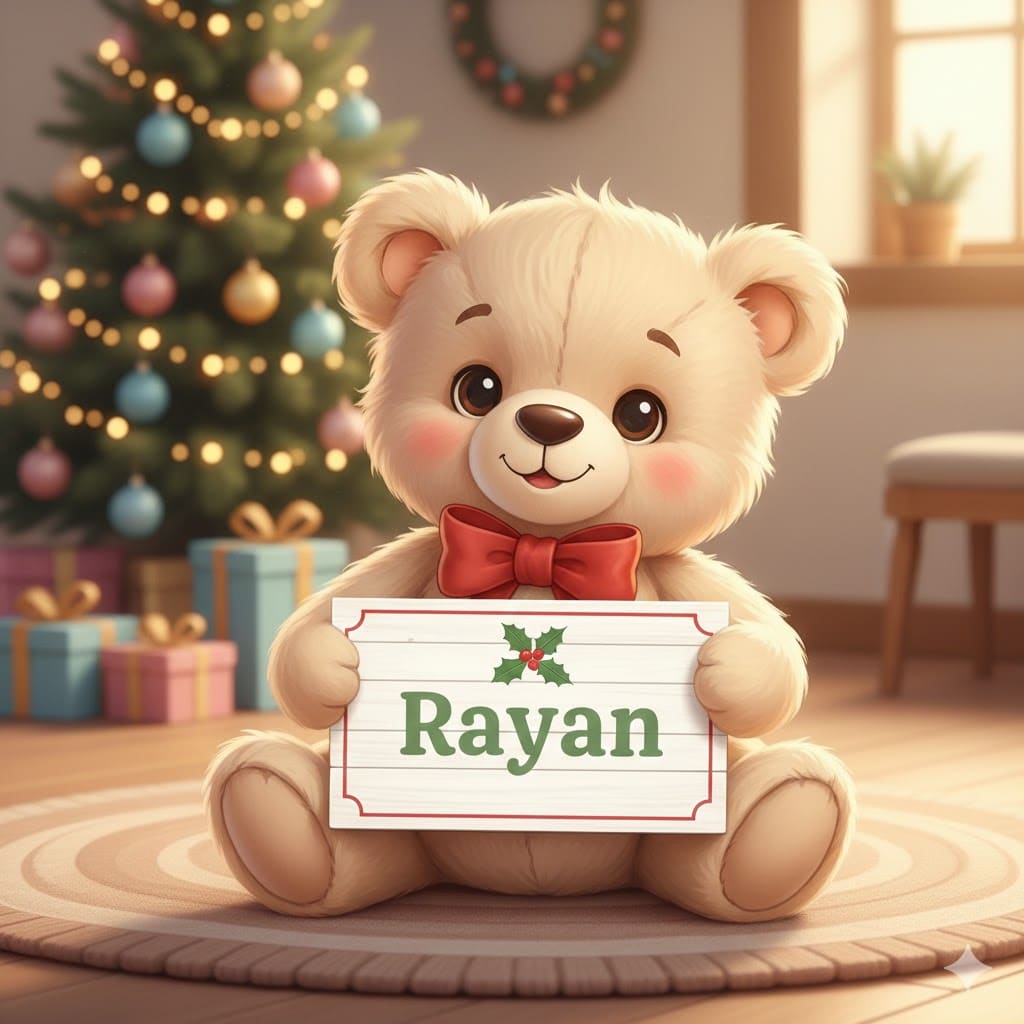 Designing Christmas Images with Kids’ Names Using AI