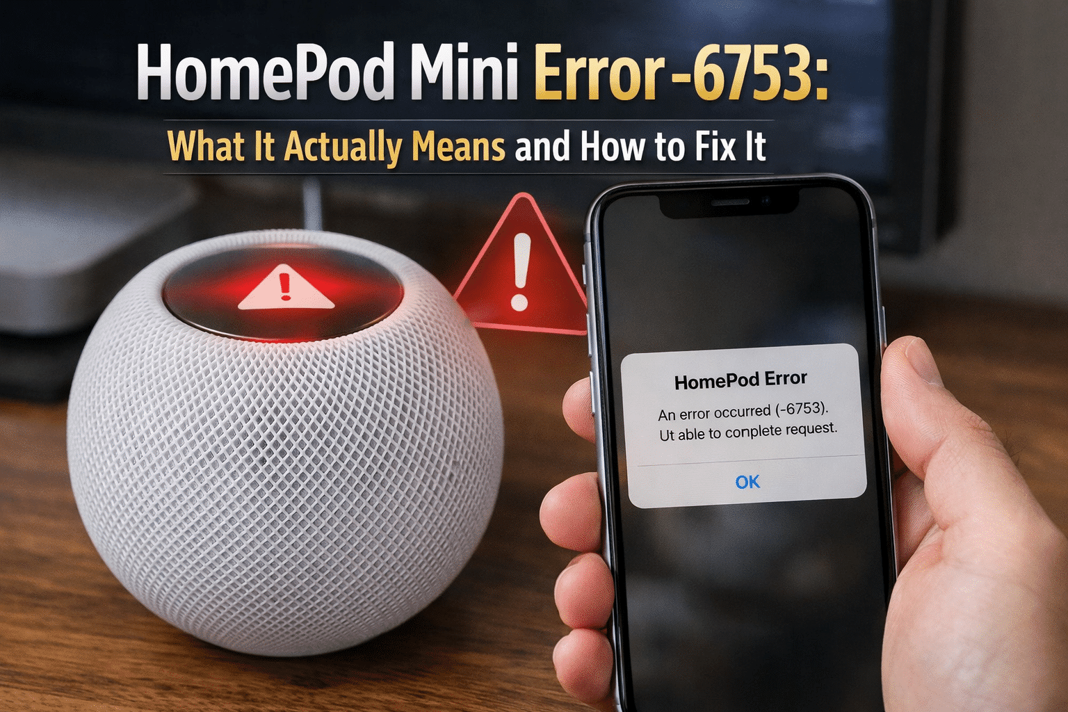 HomePod Mini Error -6753: Meaning and Resolution