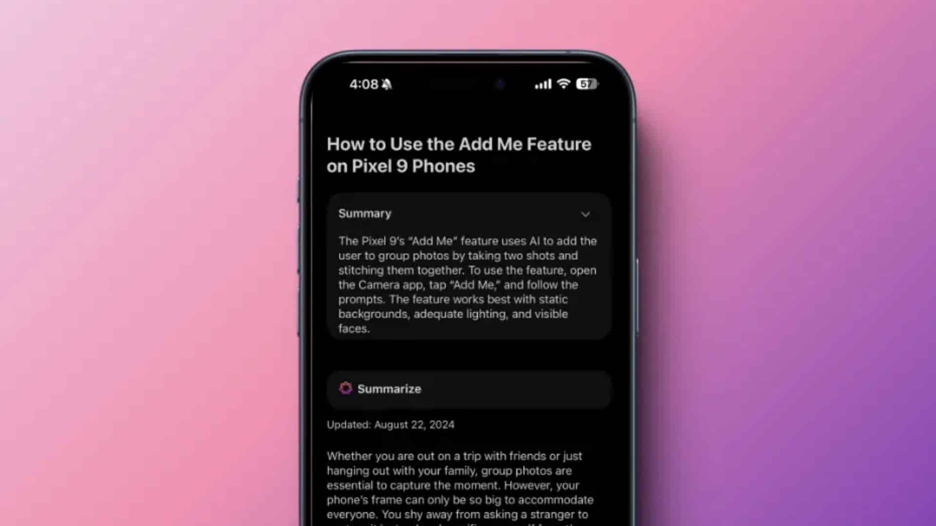 How to Remove the “AI Summary” Button from Safari