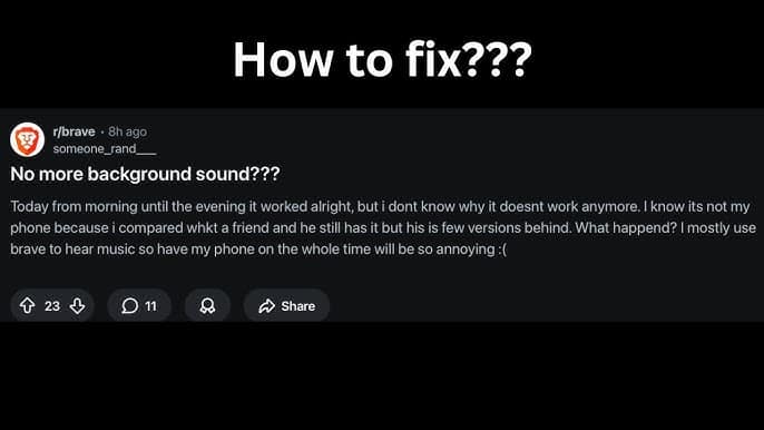 How to Fix YouTube Background Play Not Working in Brave Browser (Mobile)