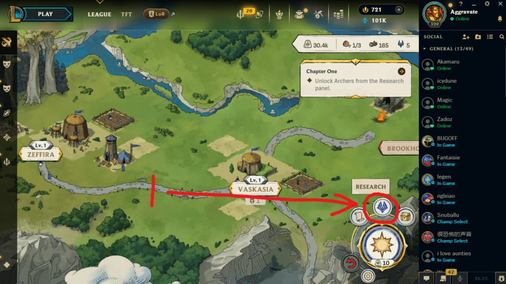 How to “Unlock archers from the Research panel” in Demacia Rising in League of Legends